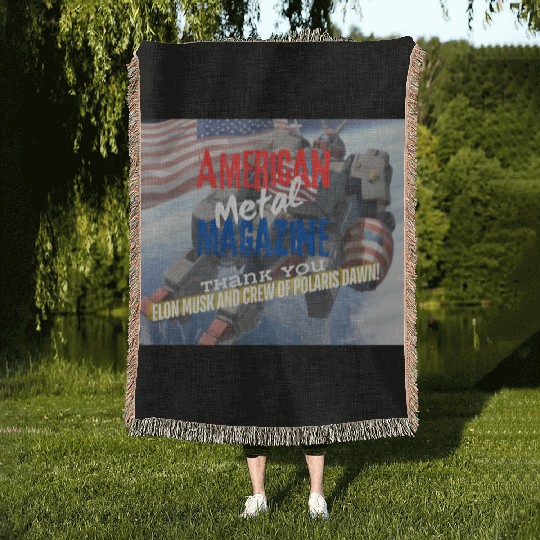 Elon Musk and Polaris Dawn crew A.M.M. 9-12 Woven Blankets
