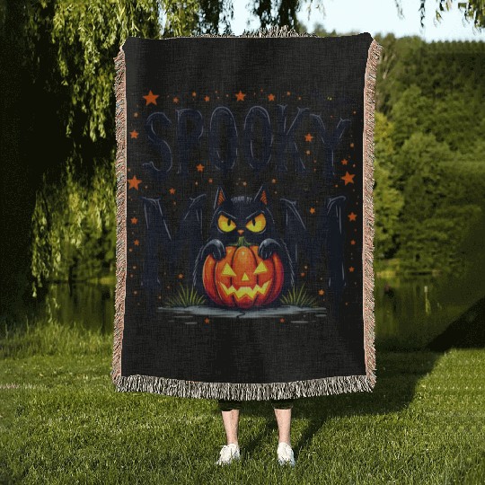 Spooky Season Woven Blankets