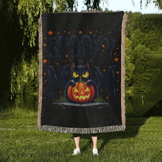 Spooky Season Woven Blankets