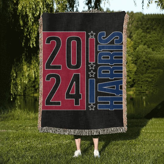 Kamala Harris 2024 Madam President Woven Blankets