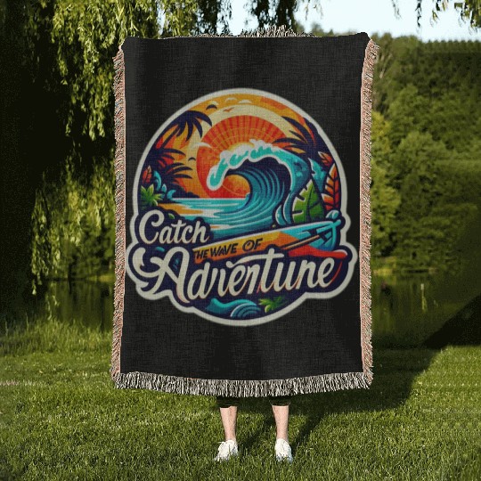 Wanderlust Waves Woven Blankets