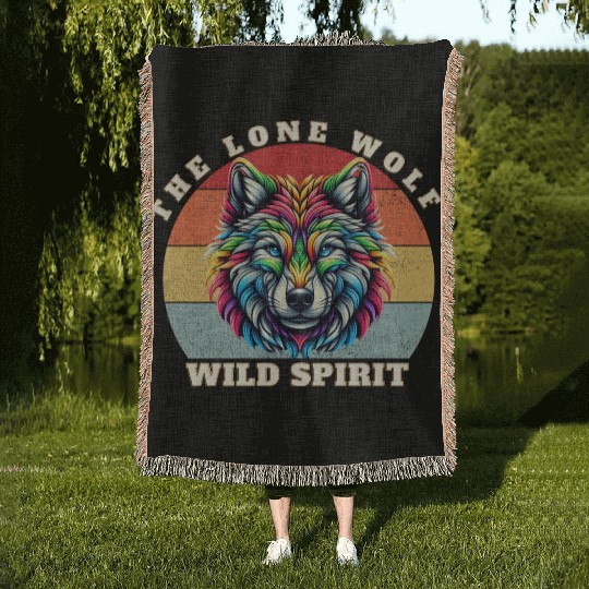 The Lone Wolf Woven Blankets