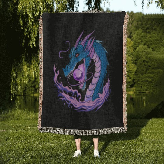 Dragon Magic Fantasy Woven Blankets