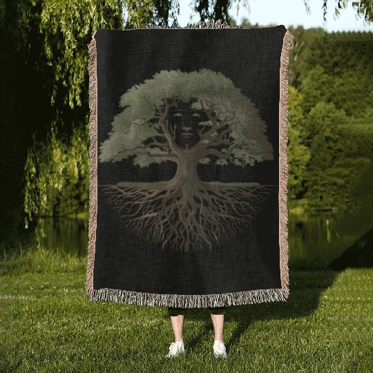 Tree of life for a Nature lover Woven Blankets