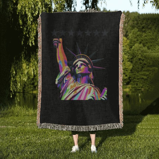Vote Like She Would - Stars and Stripes edition Woven Blankets