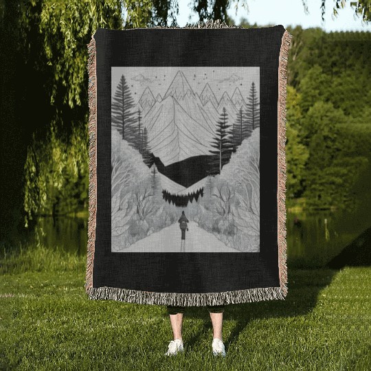 Journey into the Wilderness Woven Blankets