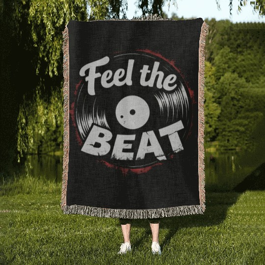 Classic Vinyl 'Feel The Beat' Woven Blankets