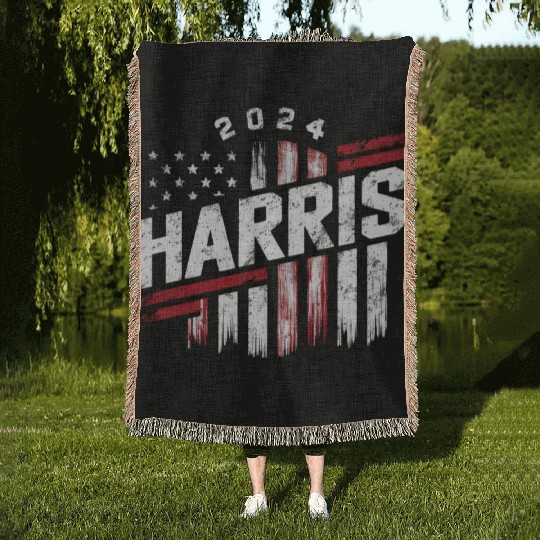 Kamala Harris For President 2024, Kamala 2024 Woven Blankets
