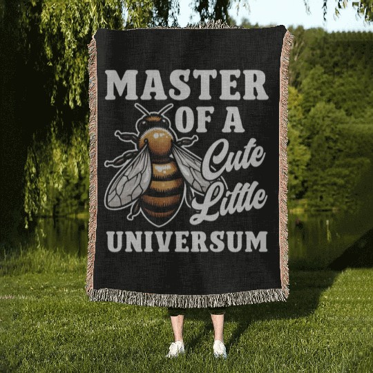 Master of a Cute Litte Universum Beekeeper Woven Blankets