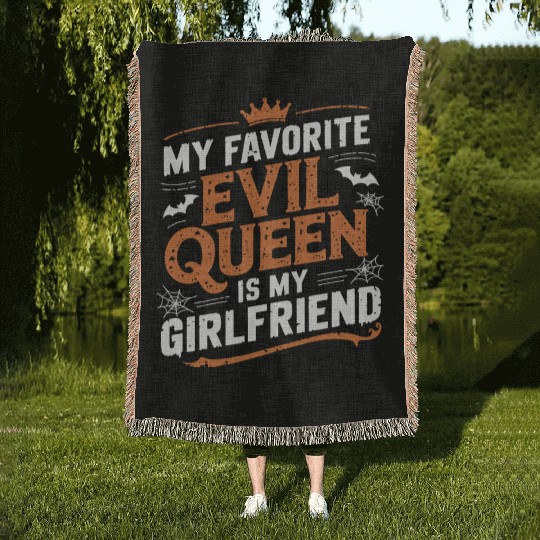 My Favorite Evil Queen Is My Girlfriend Woven Blankets