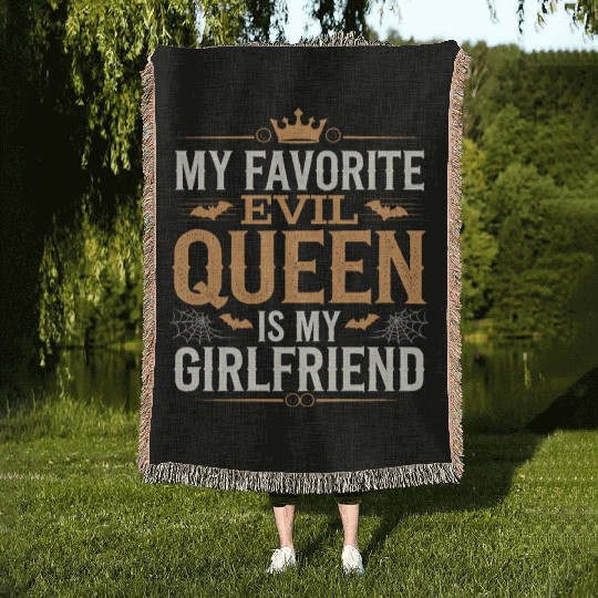 My Favorite Evil Queen Is My Girlfriend Woven Blankets