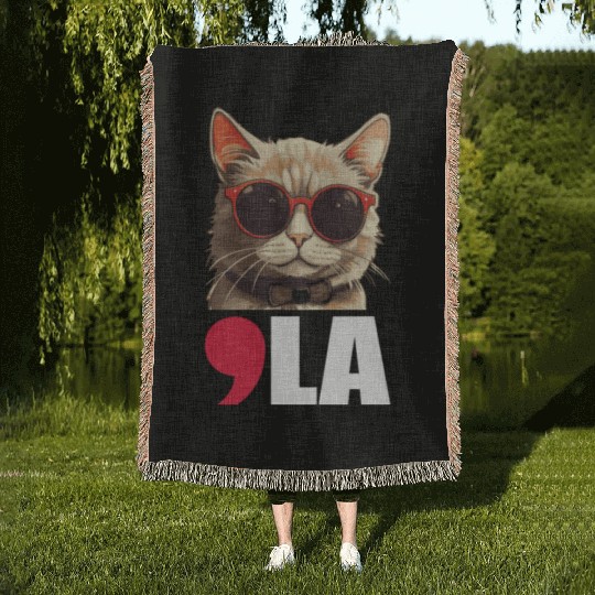 Cat Ladies Kamala Harris for President 2024 Woven Blankets