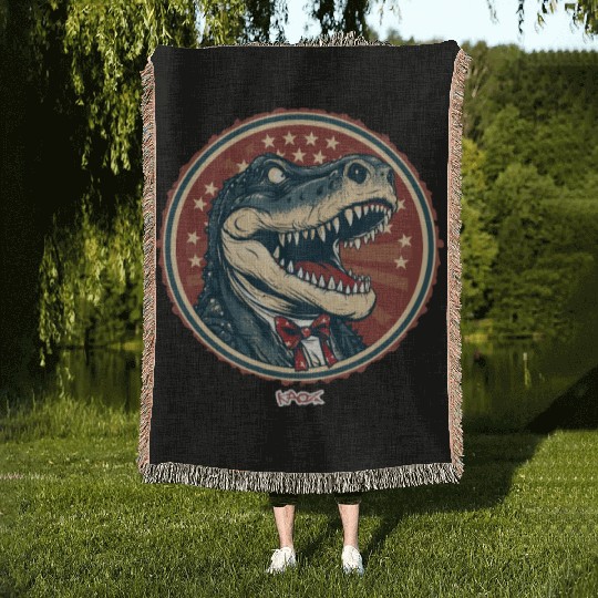 Patriotic Alligator Woven Blankets
