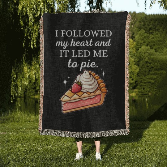 Sweet Heart Strawberry Cherry Pie Delight Woven Blankets