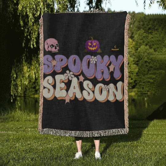 Spooky Season Woven Blankets Design