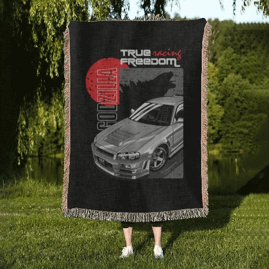 true racing freedom Woven Blankets