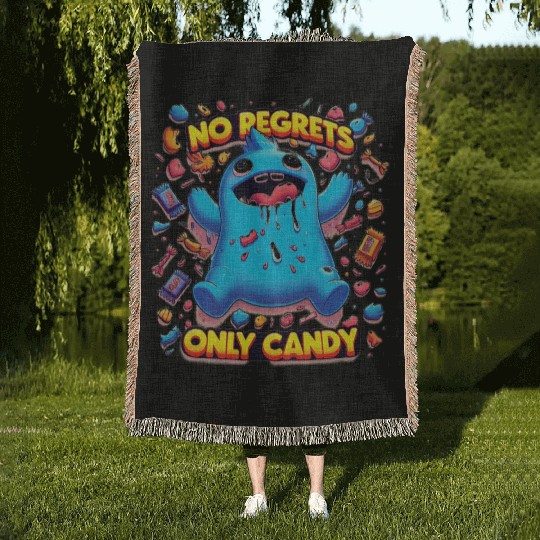 No Regrets Only Candy Woven Blankets