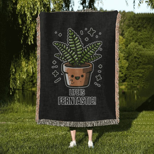 Life is Ferntastic Woven Blankets