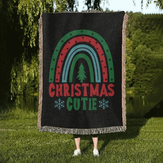 Christmas Cutie - design for all the family Woven Blankets