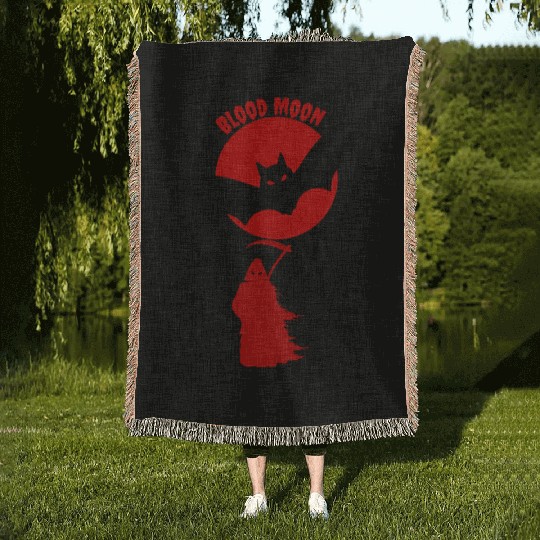Blood Moon Majesty Woven Blankets