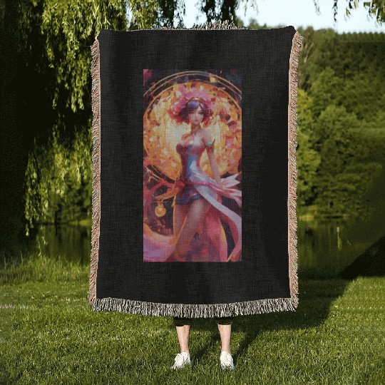 MAGICAL GIRL Woven Blankets