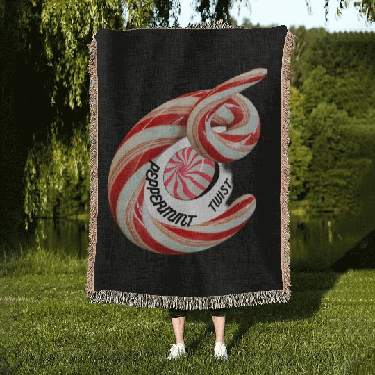 Peppermint Candy Woven Blankets