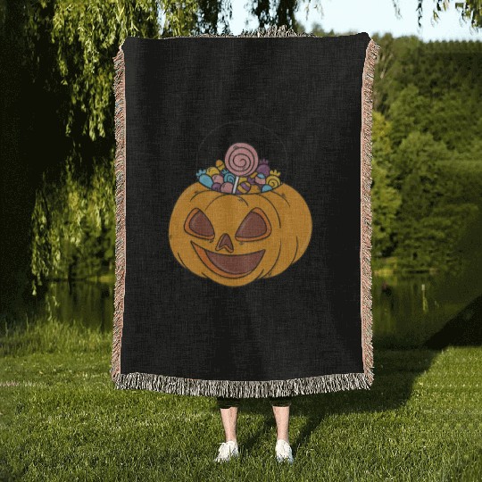 Dad tax applies; Halloween; candy; trick or treat Woven Blankets