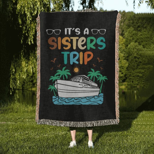 Mediterranean Cruising Vacation Its A Sisters Trip Woven Blankets