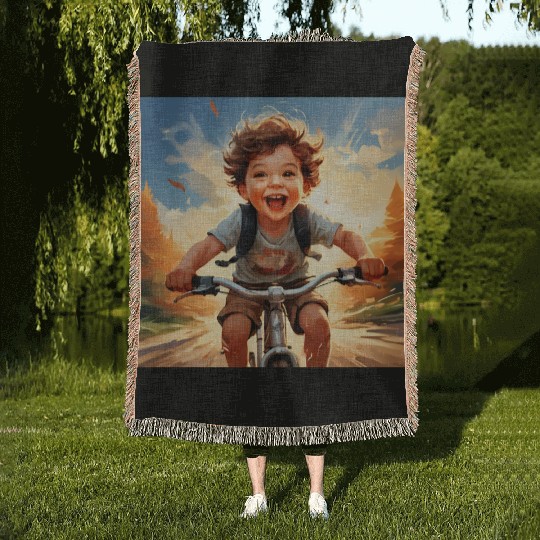 Joyful Rides Woven Blankets