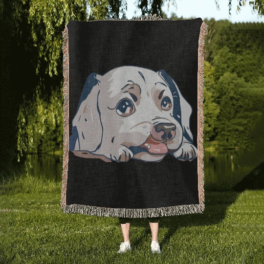 A Cute Puppy Woven Blankets
