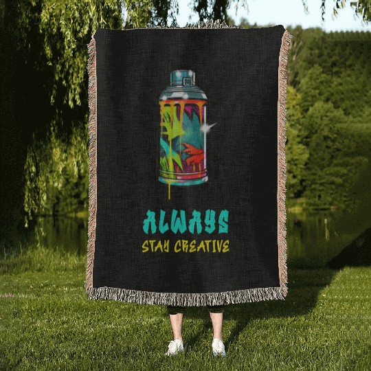 Stay Creative Street Style Woven Blankets