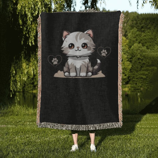Everyone sucks except my cat Day funny quote comic Woven Blankets