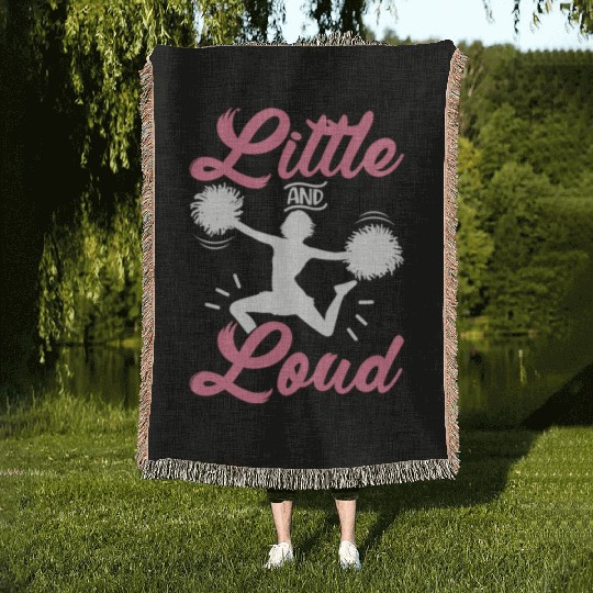 Funny Cheerleading Cheerleader Cheer Squad Little Woven Blankets