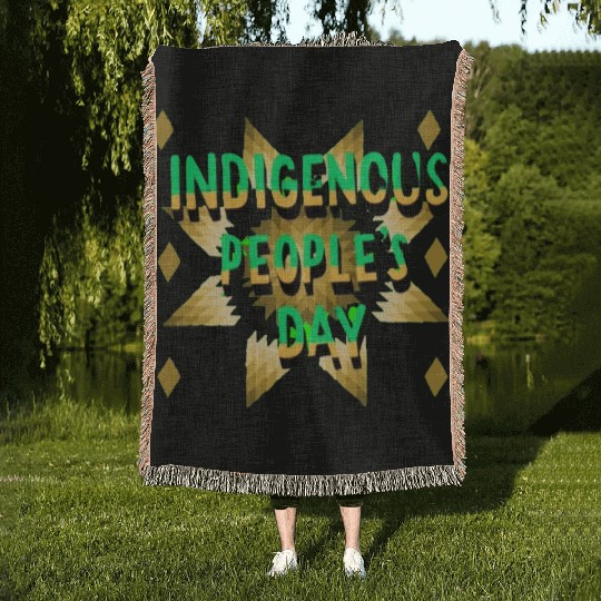 Indigenous People Logos Woven Blankets