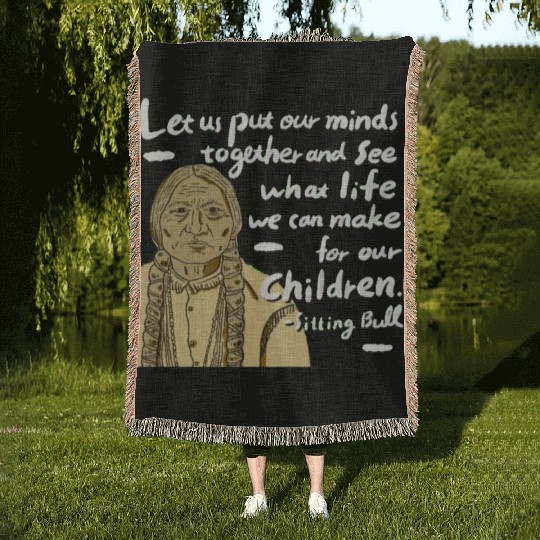 Indigenous People Logos Woven Blankets