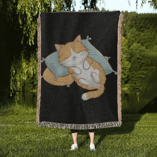 Cozy Cat Nap Woven Blankets