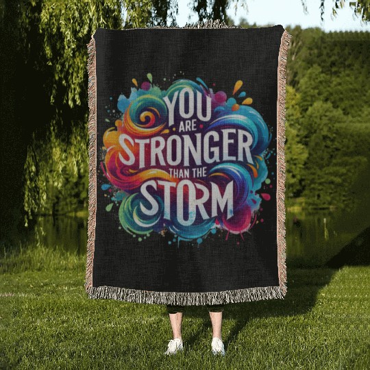 Wellness Collection - Stronger Than the Storm Woven Blankets