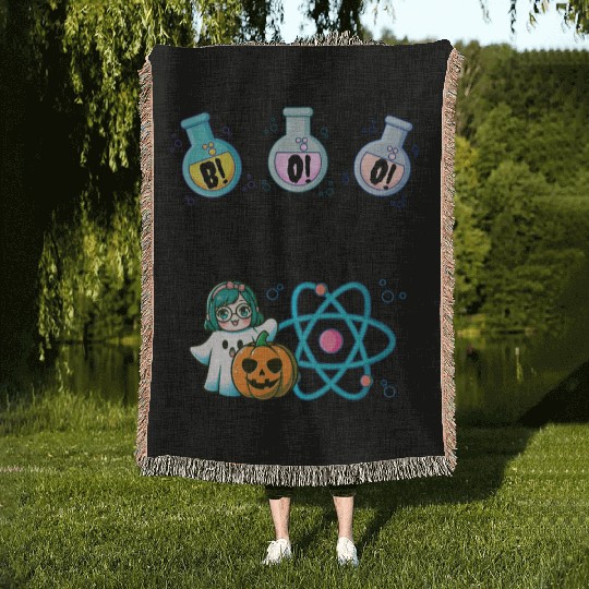 Chemistry Boo The Element Of Surprise Chemist Hall Woven Blankets