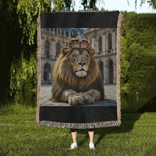 The Lion Woven Blankets