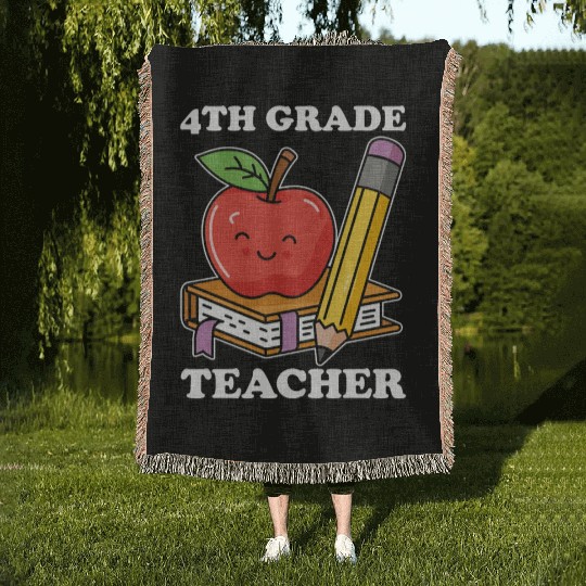 4th Grade Teacher Back to School Woven Blankets