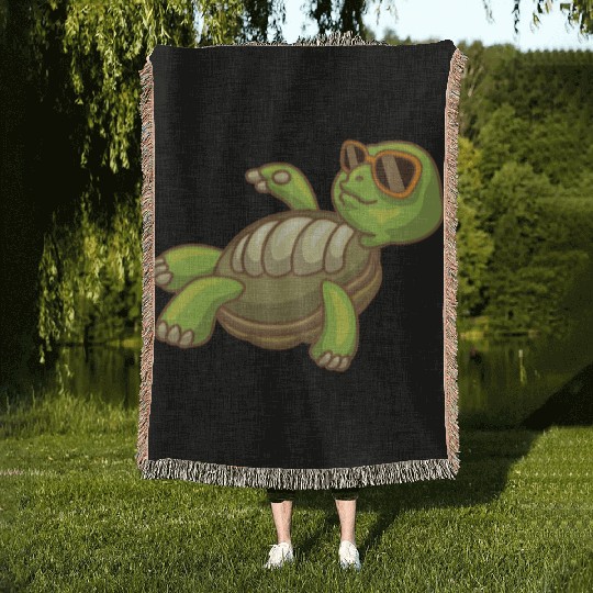 Sea Turtle Ocean Beach Relaxing Turtle Woven Blankets