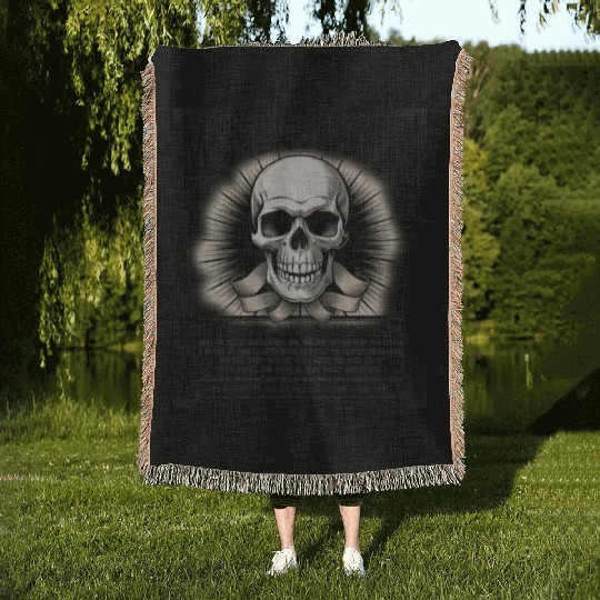 Memento Mori Embracing Life and Death Woven Blankets