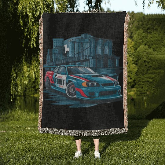 JDM Japan Woven Blankets, Street Racing Graphic Woven Blankets, Japa