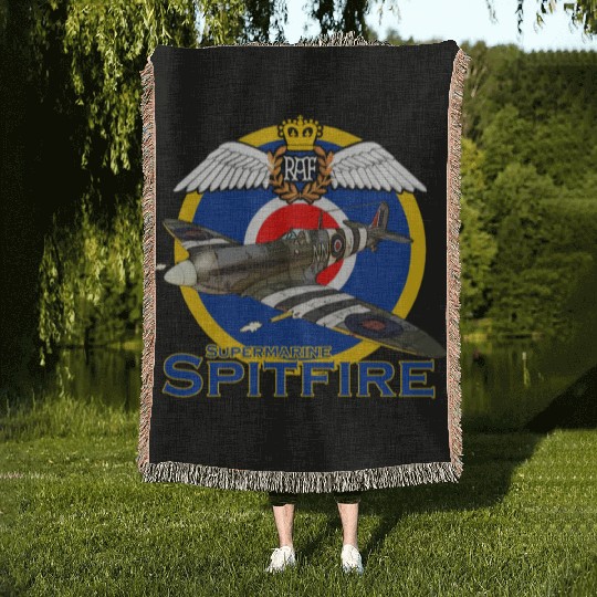 Supermarine Spitfire Woven Blankets