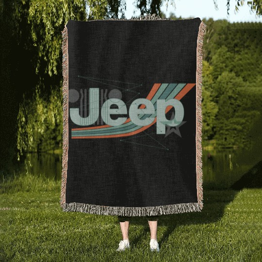 Jeep Painted Angles Design Woven Blankets
