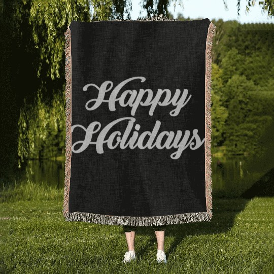 Happy Holidays Woven Blankets