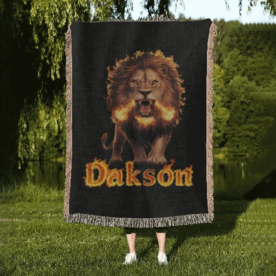 Majestic Dakson Lion Woven Blankets