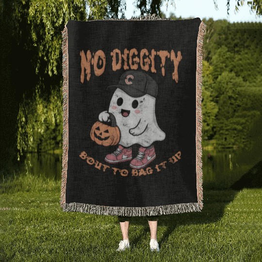 No Diggity Bout to Bag It Up - Kids Halloween Woven Blankets