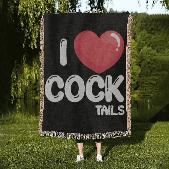 Funny I Love Cocktails 2 Woven Blankets