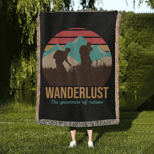 WANDERLUST The greatness of nature Woven Blankets